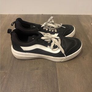 Vans Black and White Low-Top Skate Sneakers